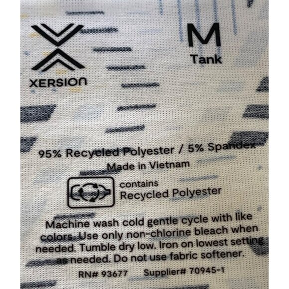 Xersion Womens Quick-Dri Tank Top White Geo Print M - Picture 6 of 8